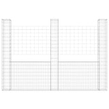 Vidaxl Schanskorf U-förmig mit 3 Pfosten 260x20x200 cm Eisen