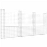 Vidaxl Schanskorf U-förmig mit 4 Pfosten 380x20x200 cm Eisen