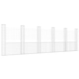 Vidaxl Schanskorf U-förmig mit 6 Pfosten 620x20x200 cm Eisen