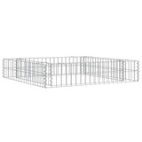 Vidaxx Gabionen-Pflanzgefäß erhöht 100x100x20 cm aus verzinktem Stahl