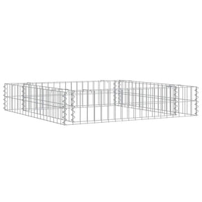 Vidaxx Gabionen-Pflanzgefäß erhöht 100x100x20 cm aus verzinktem Stahl