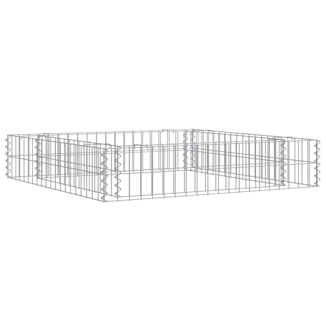 Vidaxx Gabionen-Pflanzgefäß erhöht 100x100x20 cm aus verzinktem Stahl