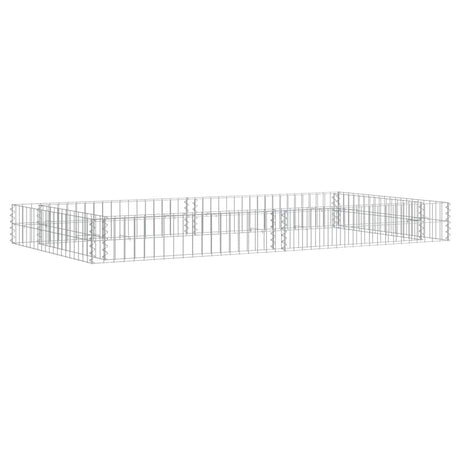 Vidaxx Gabionen-Pflanzgefäß erhöht 200x100x20 cm aus verzinktem Stahl