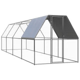 Vidaxl Chicken Coop 2x8x2 m verzinkter Stahl