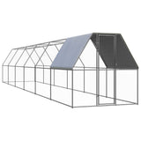 Vidaxl Chicken Coop 2x12x2 m verzinkter Stahl