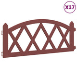 Vidaxl -Gazonkanten 17 St 10 m Polypropenrot