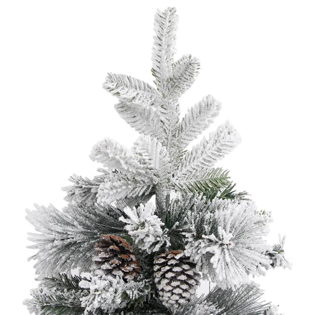 Vidaxl Weihnachtsbaum mit Kiefernkegeln und Schnee 150 cm PVC und PE