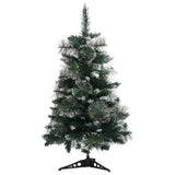 Vidaxl Kunstkerstboom mit Standard 60 cm PVC Grün und Weiß