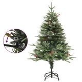 Vidaxl Weihnachtsbaum mit LED- und Kiefernkegeln 150 cm PVC und PE Green
