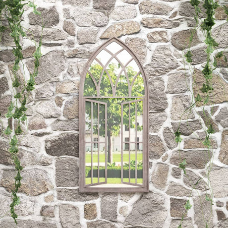 Vidaxl Garden Mirror 100x45 cm Eisensand -gelöscht