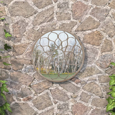 Vidaxl Gartenspiegel um 40 x 3 cm Eisensand -gelöscht