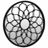 Vidaxx Gartenspiegel rund 60x3 cm Eisen schwarz