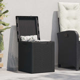 Vidaxl tuinbox 90 l pp rattan zwart