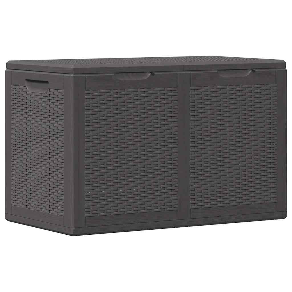 Vidaxl tuinbox 180 l pp rattan zwart