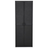 Vidaxl tuinkast 65x45x172 cm pp rattan zwart