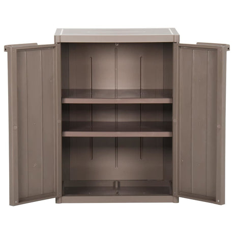 Vidaxl tuinkast 65x45x88 cm polypropyleen hout-look bruin