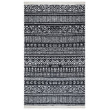 Vidaxl Teppich 160x230 cm Baumwollschwarz und Weiß