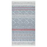 Vidaxl Teppich 120x180 cm Baumwollrosa und Aqua