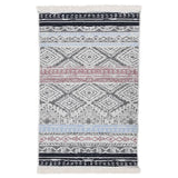 Vidaxl Teppich 160x230 cm Baumwollrosa und Aqua