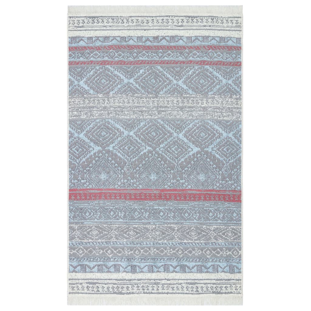 Vidaxl Teppich 160x230 cm Baumwollrosa und Aqua