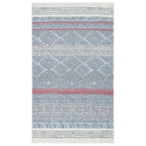 Vidaxl Teppich 160x230 cm Baumwollrosa und Aqua
