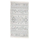 Vidaxl Teppich 160x230 cm Baumwoll Beige und blau
