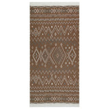 Vidaxl Teppich 160x230 cm Baumwoll Beige und blau