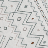 Vidaxl Teppich 160x230 cm Baumwoll Beige und blau