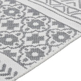 Vidaxl Teppich 160x230 cm Baumwollgrau und Weiß