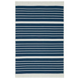 Vidaxl Teppich 160x230 cm Baumwollmarineblau