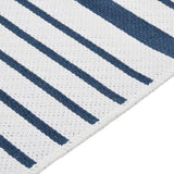 Vidaxl Teppich 160x230 cm Baumwollmarineblau