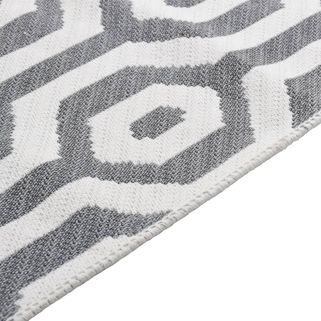 Vidaxl Rug 80x150 cm Baumwollgrau