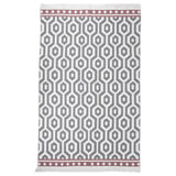 Vidaxl Teppich 160x230 cm Baumwollgrau