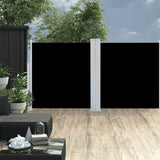 Vidaxl Windschutzscheibe ausziehbar 117x600 cm Schwarz