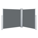 VIDAXL -Windschutzscheibe ausziehbar 117 x 600 cm Anthrazit -geläutet