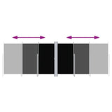 VIDAXL -Windschutzscheibe aus Erweiterbar 200x600 cm schwarz