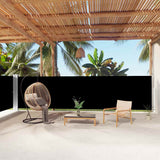 VIDAXL -Windschutzscheibe 160x1000 cm schwarz ausziehbar