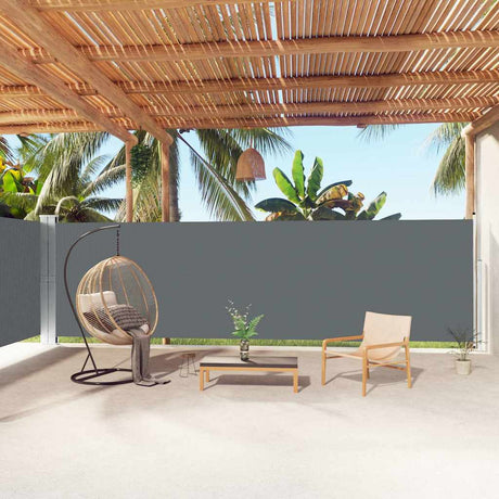 VIDAXL -Windschutzscheibe 180x1000 cm Anthrazit -ausziehbar