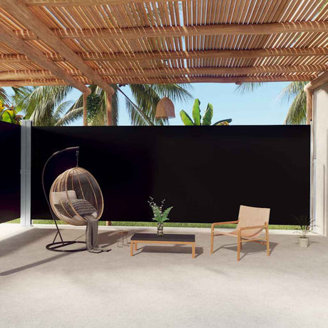 VIDAXL -Windschutzscheibe ausziehbar 220x1000 cm schwarz