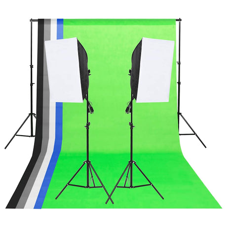 Vidaxl Studio Lighting Set mit Hintergründen und Softboxen