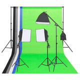 Vidaxl Fotostudio Lighting Set mit Hintergrund und Reflektor