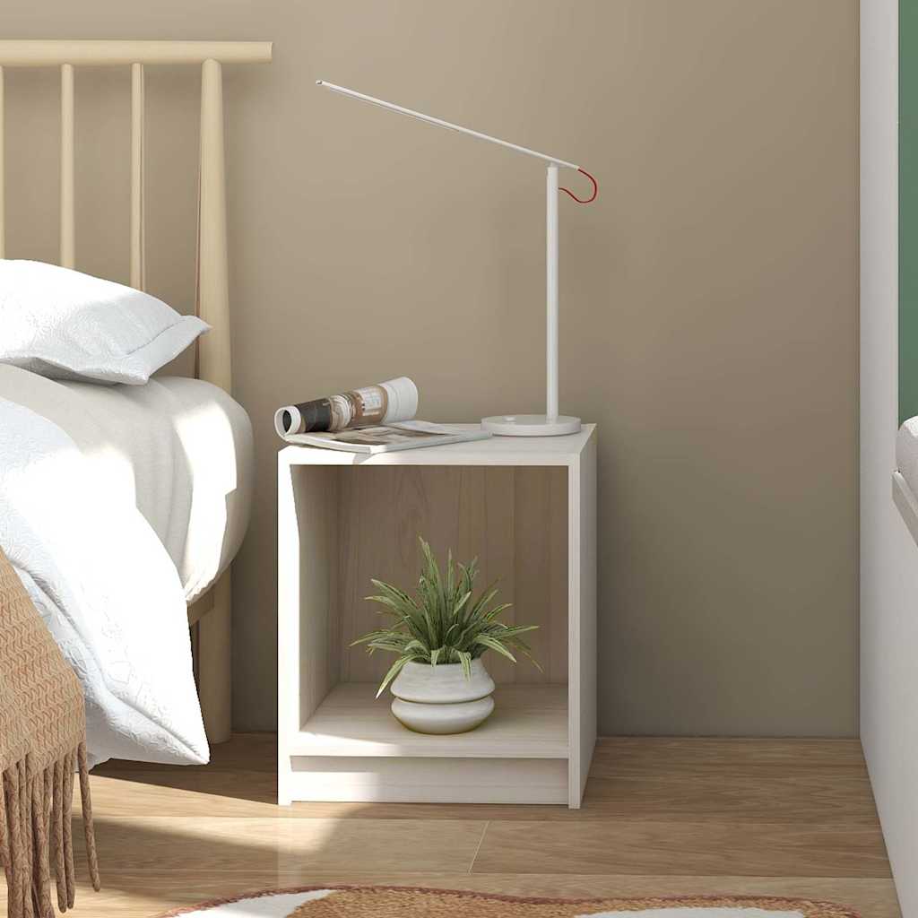 Vidaxl nachtkastjes 2 st 35,5x33,5x41,5 cm massief grenenhout wit