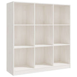 Vidaxl boekenkast kamerscherm 104x33,5x110 cm massief grenenhout wit
