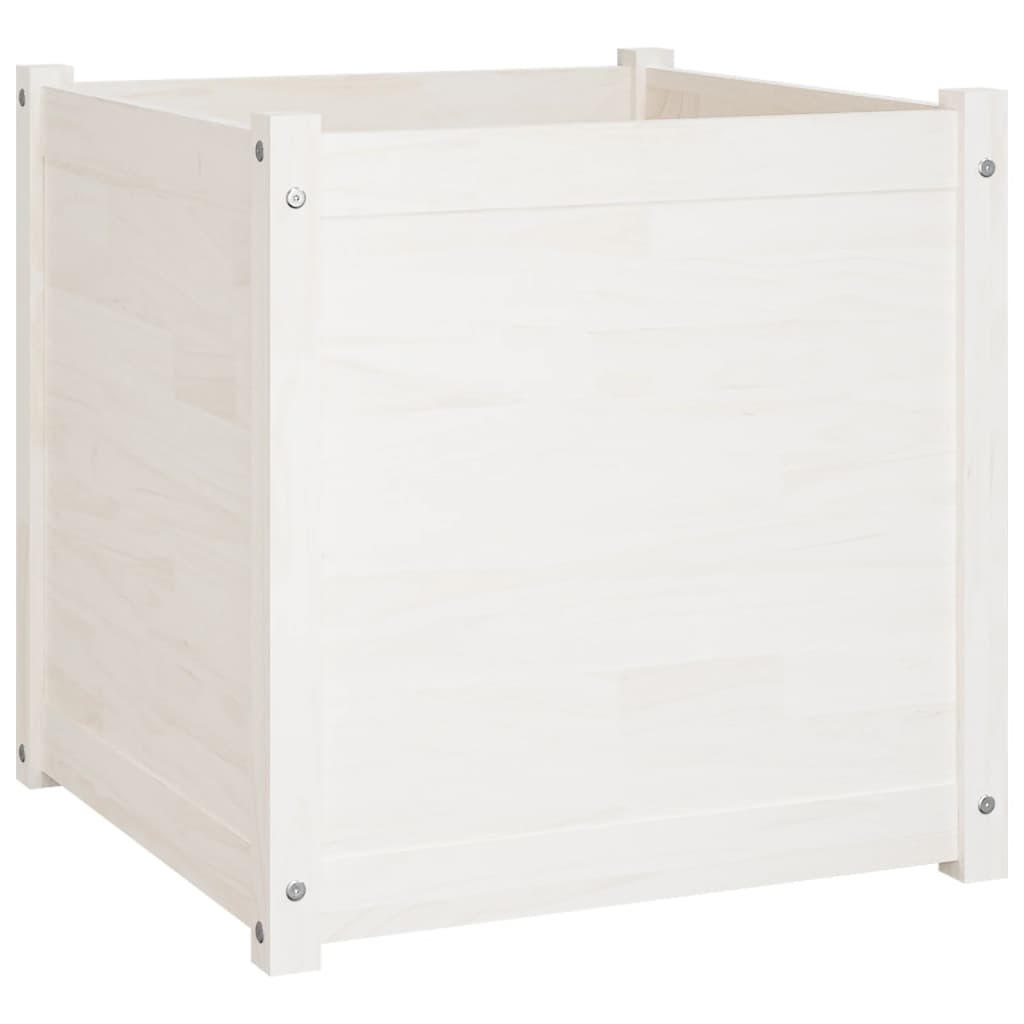 Vidaxl -Pflanzer 2 ST 60x60x60 cm Festkiefer weiß