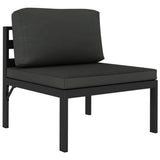 Vidaxl 3-delige loungeset met kussens aluminium antracietkleurig