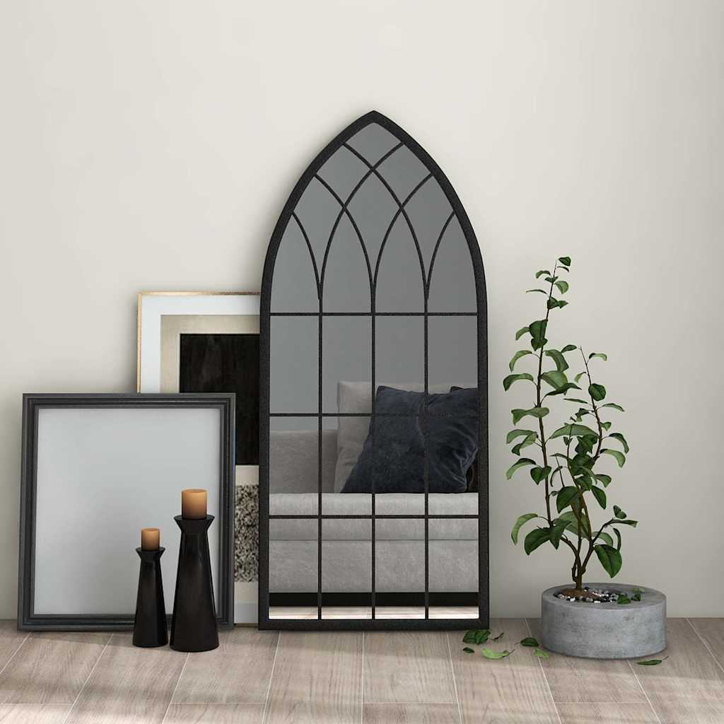 Vidaxl Mirror 100x45 cm Eisenschwarz