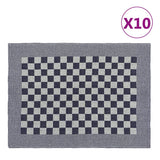 Vidaxl Küchentücher 10 ST 50 x 70 cm Baumwollblau und Weiß