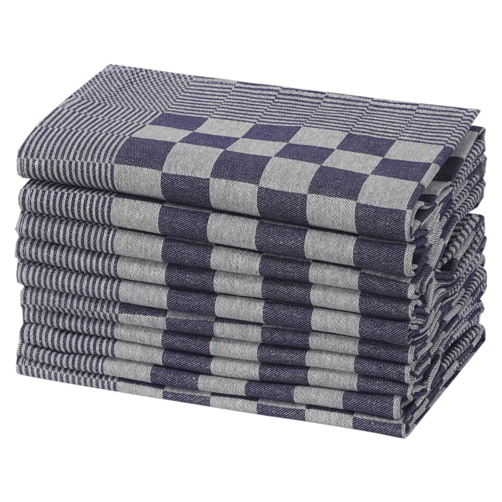 Vidaxl Küchentücher 50 St 50x70 cm Baumwollblau und Weiß
