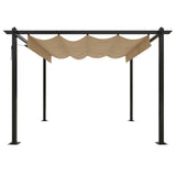 Vidaxl Garden Practor mit ausziehbarem Dach 3x3 m Taupe