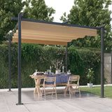 Vidaxl Garden Practor mit ausziehbarem Dach 3x3 m Taupe